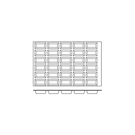 Silicon Mould-Mini Cake, 30-Cup, Cup Size: 99X49X30Mm/110Ml