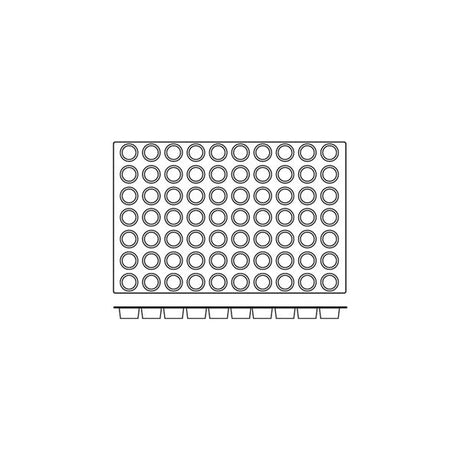 Silicon Mould-Mini Muffin, 70-Cup, Cup Size: 45X30Mm/40Ml