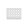 Silicon Mould-Muffin, 24-Cup, Cup Size: 69X39Mm/122Ml
