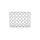 Silicon Mould-Muffin, 24-Cup, Cup Size: 69X39Mm/122Ml