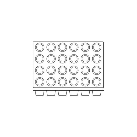 Silicon Mould-Muffin, 24-Cup, Cup Size: 69X39Mm/122Ml