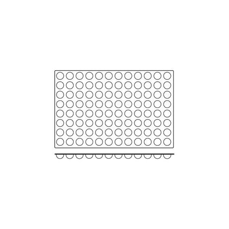 Silicon Mould-Mini Half Sphere, 96-Cup, Cup Size: 35X17.5Mm/11Ml