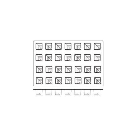 Silicon Mould-Sweet Corner, 28-Cup, Cup Size: 52X52X51Mm/102Ml