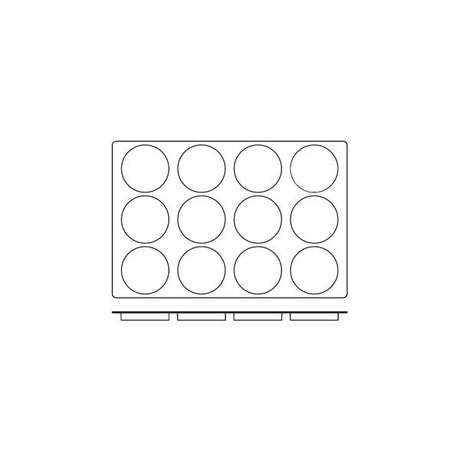 Silicon Mould-Disco, 12-Cup, Cup Size: 120X22Mm/120Ml