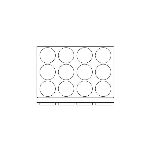 Silicon Mould-Disco, 12-Cup, Cup Size: 120X22Mm/120Ml