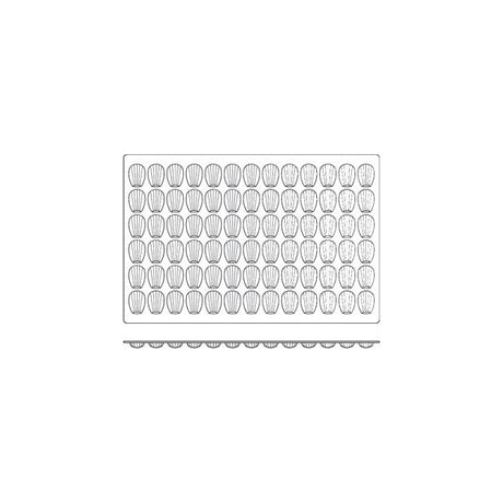 Silicon Mould-Mid Madelaine, Cup Size: 46X33X14.5Mm/11Ml