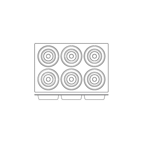 Silicon Mould-Tart, 6-Cup, Cup Size: 166X39Mm/614Ml