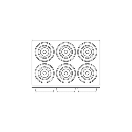 Silicon Mould-Tart, 6-Cup, Cup Size: 166X39Mm/614Ml
