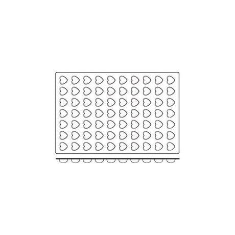Silicon Mould-Mini Heart, 70-Cup, Cup Size: 36X39X16Mm/11Ml
