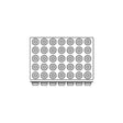 Silicon Mould- Gugelhupf, 35-Cup, Cup Size: 60X38Mm/90Ml