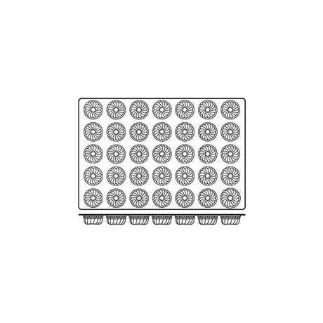 Silicon Mould- Gugelhupf, 35-Cup, Cup Size: 60X38Mm/90Ml