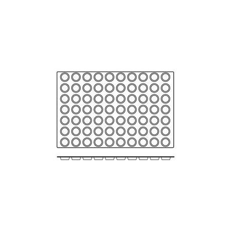 Silicon Mould-Florentine, 70-Cup, Cup Size: 45X10Mm/15Ml
