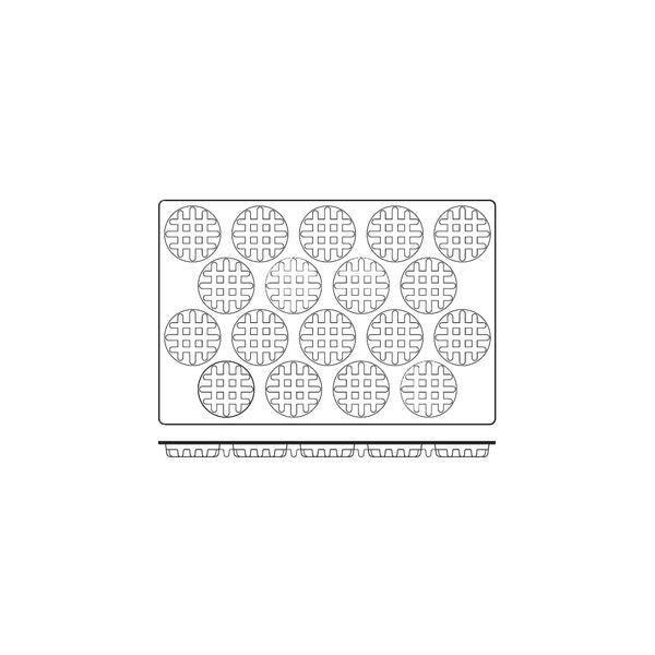 Silicon Mould-Waffle, 18-Cup, Cup Size: 90X24Mm/107Ml
