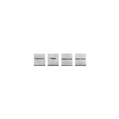 Trenton Stainless Steel Buffet Food & Beverage Label Signs (Assorted Titles)