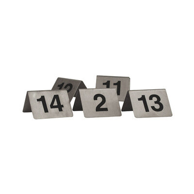Trenton A-Frame Stainless Steel Restaurant Table Numbers (Numbered Sets)