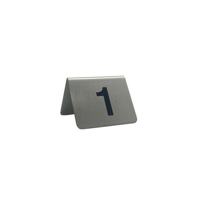 Trenton A-Frame Stainless Steel Restaurant Table Numbers (Individual Numbers 1,2,8,9,14)