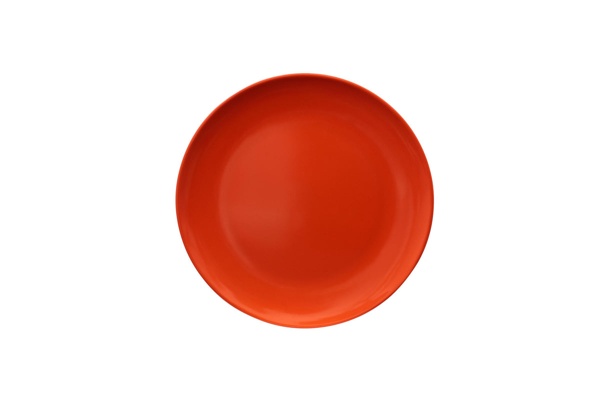 Single Colour Melamine Plate, 20cm - Orange