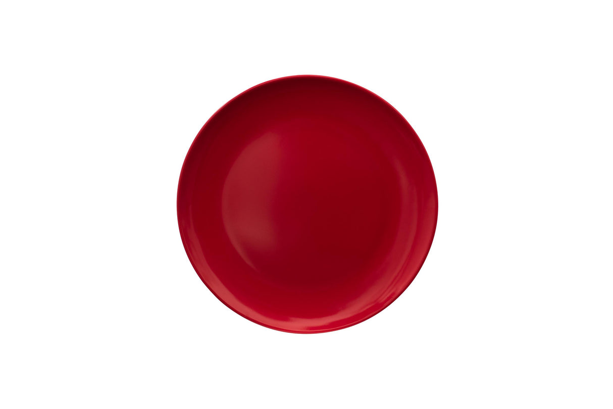 Single Colour Melamine Plate, 20cm - Red