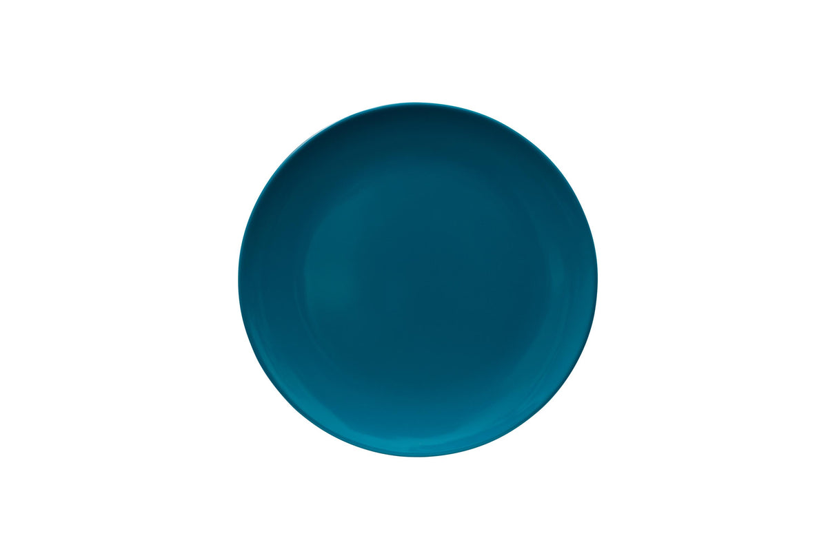 Single Colour Melamine Dinner Plate, 25cm - Teal
