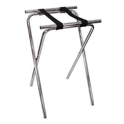 Trenton Folding Restaurant Tray Stand 480x440x770mm (Black / Chrome)