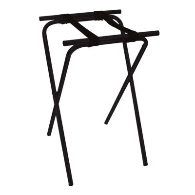Trenton Folding Restaurant Tray Stand 480x440x770mm (Black / Chrome)