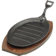 Chef Inox Steak Sizzler W/Hdl Blk Cast Iron 290X180Mm