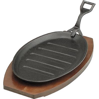 Chef Inox Steak Sizzler W/Hdl Blk Cast Iron 290X180Mm