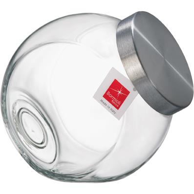 Bormioli Rocco Pandora Jar W/Chrome Lid (3.87770) (Sold in sets of 6)