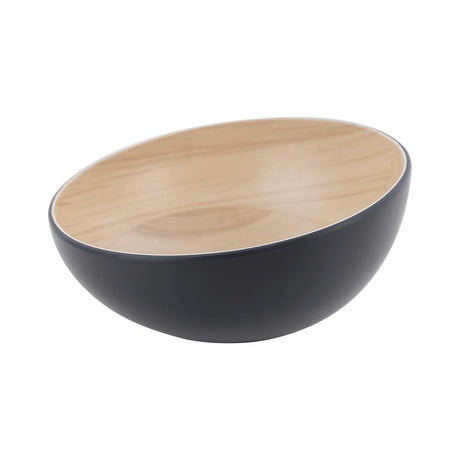 Zicco Melamine Echo Round Bowl Black/Birch 285X138Mm