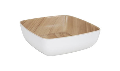 Zicco Melamine Echo White/Birch Serving Bowl 165X165X55Mm