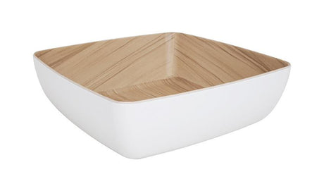 Zicco Melamine Echo White/Birch Serving Bowl 250X250X75Mm