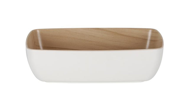 Zicco Melamine Echo White/Birch Bowl Gn 1/4 265X162X75Mm