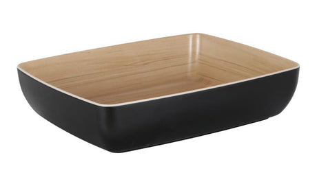Zicco Melamine Echo Black/Birch Bowl Gn 1/2 325X265X75Mm