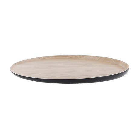 Zicco Melamine Echo Round Platter Black/Birch 329X26Mm
