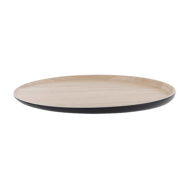 Zicco Melamine Echo Round Platter Black/Birch 329X26Mm