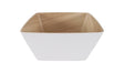 Zicco Melamine Echo White/Birch Square Bowl 250X250X120Mm
