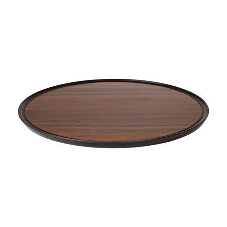 Zicco Melamine Contempo Round Anti-Slip Tray Dark405X15
