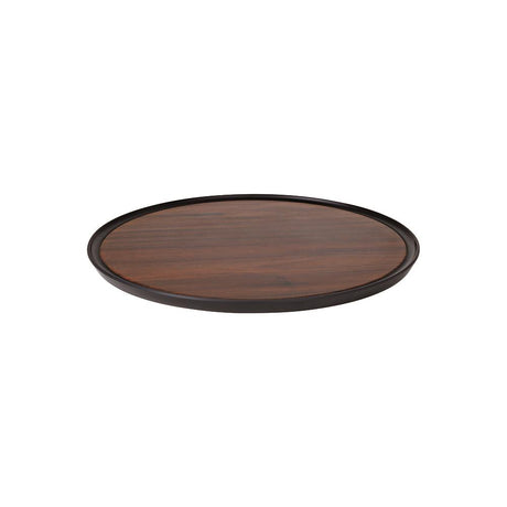 Zicco Melamine Contempo Round Anti-Slip Tray Dark354X15