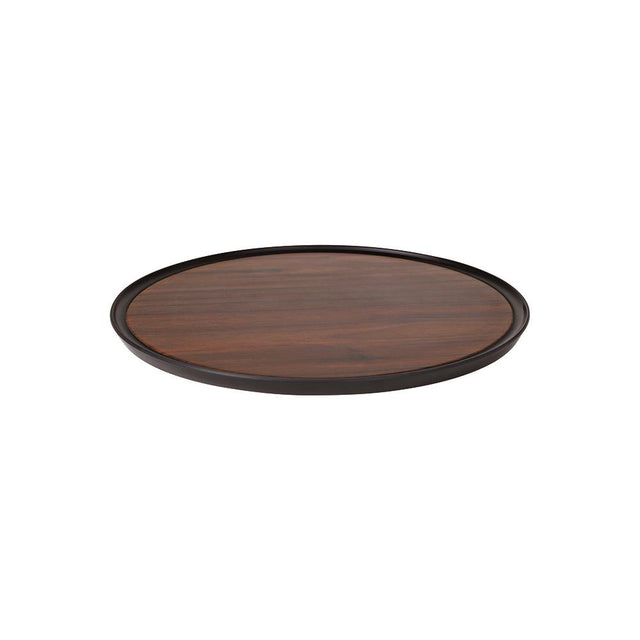 Zicco Melamine Contempo Round Anti-Slip Tray Dark354X15