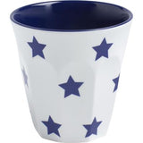 Jab Navy Blue Stars On White Tumbler 90mm 300ml (Sold in sets of 12)