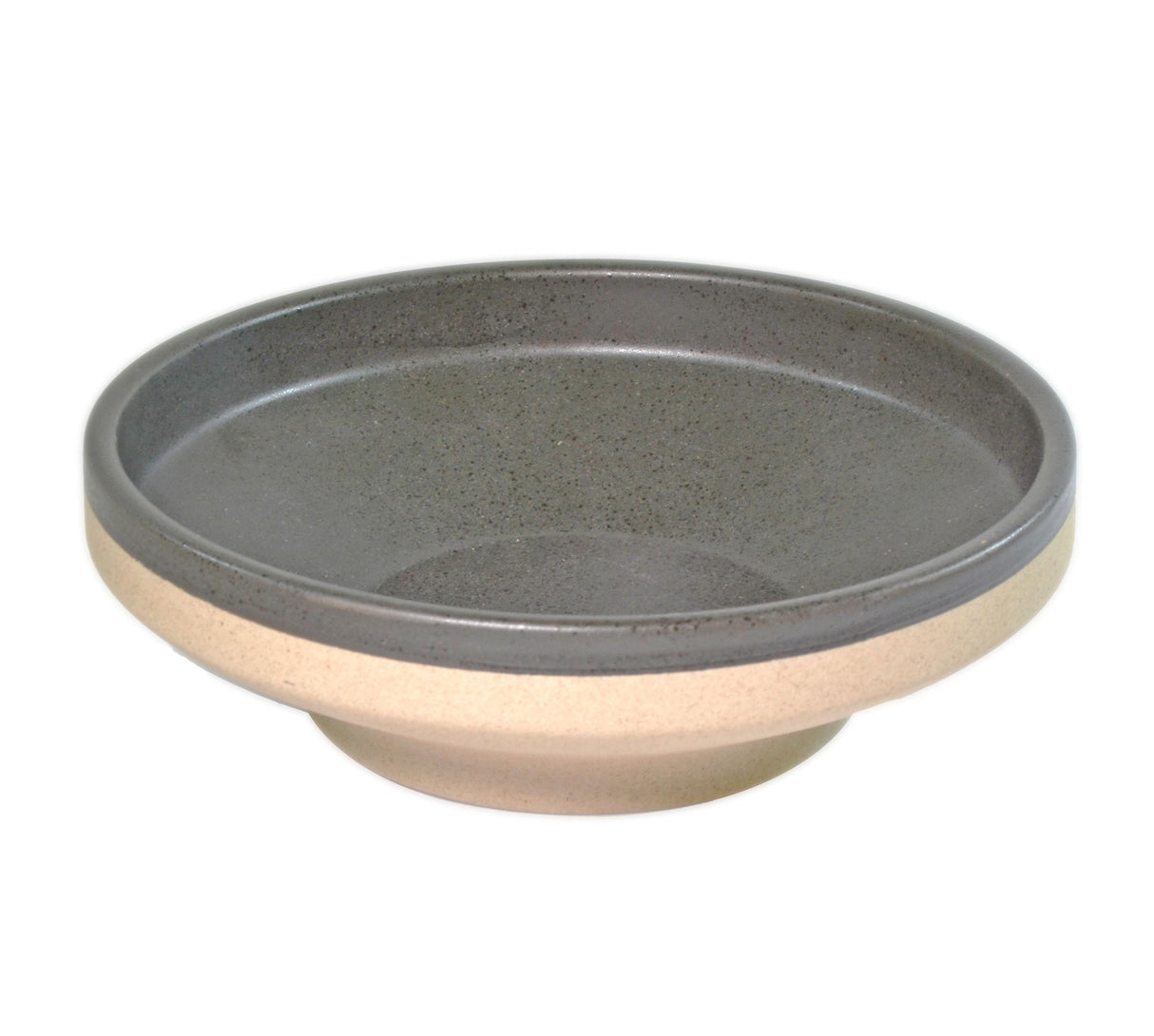 Tablekraft Soho Round Bowl Footed 153X50M Speckle Black