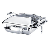 Chef Inox Deluxe Rect Chafer W/Glass Lid S/S 2/3 Size