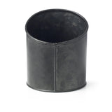 78710 - Chef Inox Coney Is Galvanised Blk Slant Pot 120x140mm