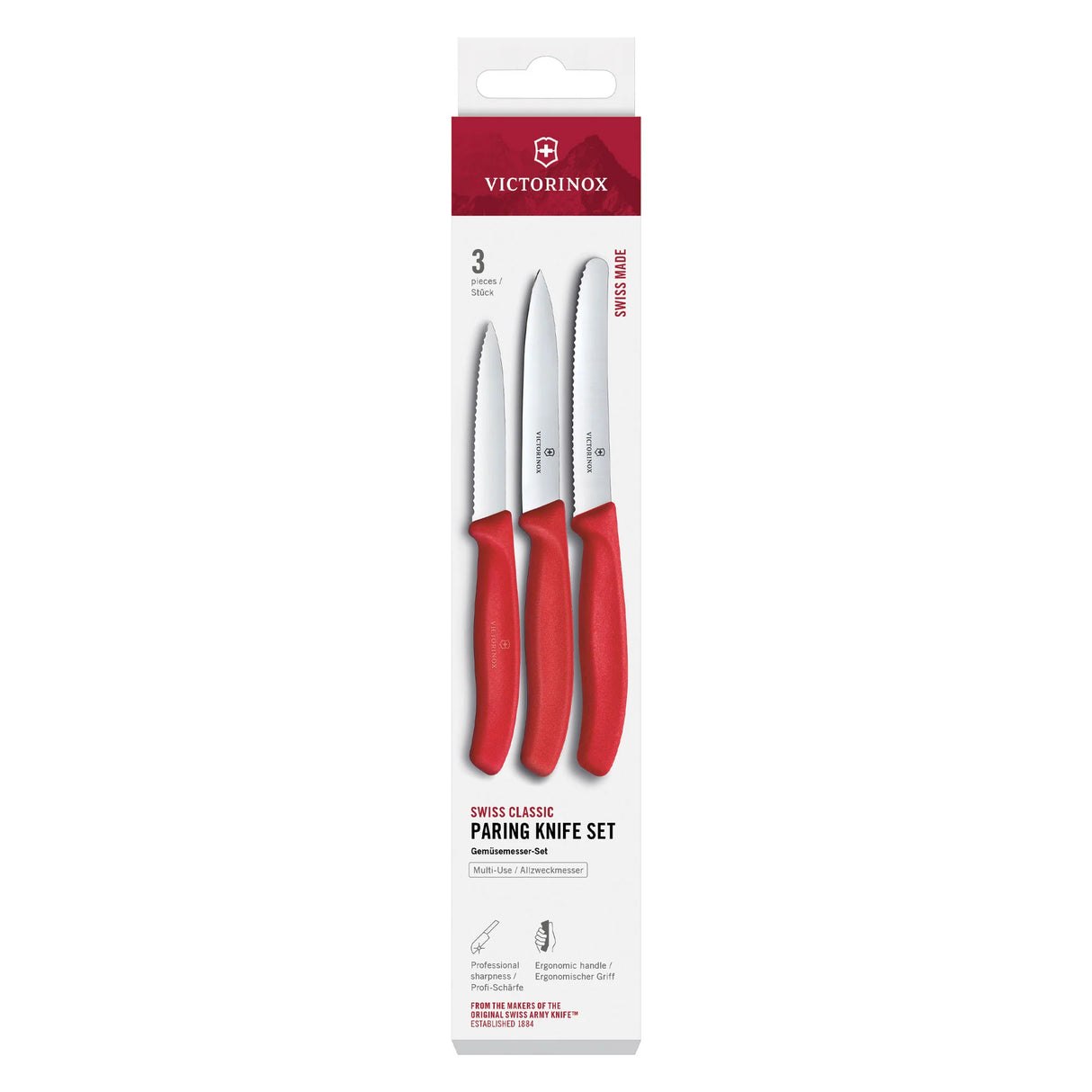 6.7111.3 - 3 Piece Paring Knife Set - Red