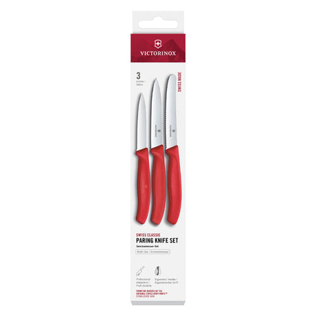 6.7111.3 - 3 Piece Paring Knife Set - Red