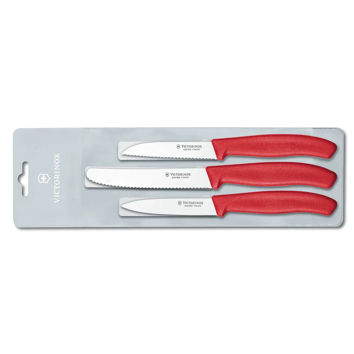 3 Piece Paring Knife Set - Red
