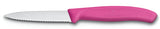 6.7633 - Pink Victorinox Swiss Classic Paring Knife, Wavy Edge 8cm