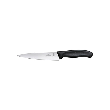 6.8003.12G - Kitchen Knife, Straight Edge 15cm - Black (Box of 10)
