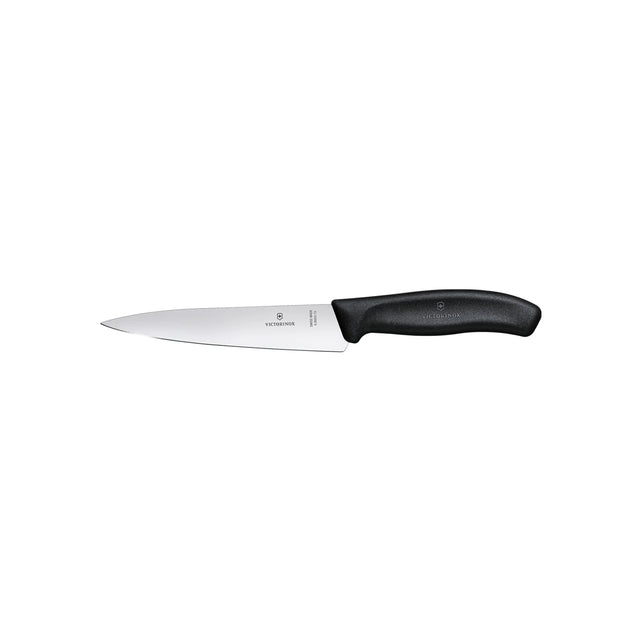 6.8003.12G - Kitchen Knife, Straight Edge 15cm - Black (Box of 10)