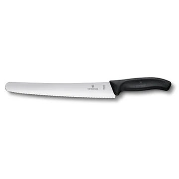 6.8633.26B - Swiss Classic Pastry Knife, Wavy Edge 26cm - Black